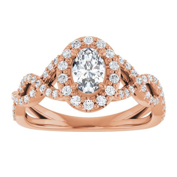 Infinity-Inspired Halo-Style Engagement Ring Image 3 Michael Szwed Jewelers Longmeadow, MA