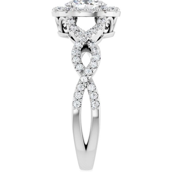 Infinity-Inspired Halo-Style Engagement Ring Image 4 Mueller Jewelers Chisago City, MN