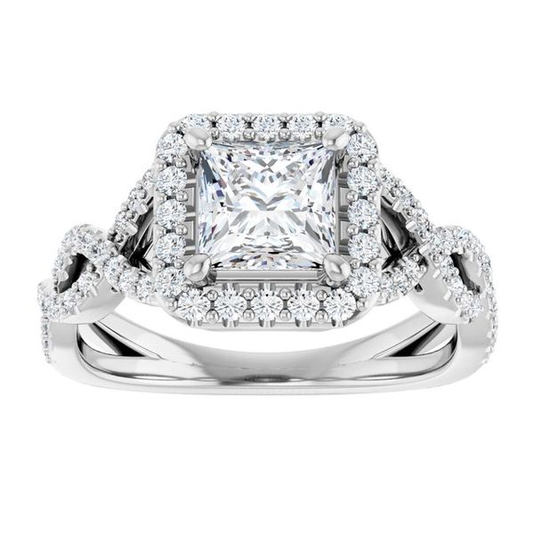 Infinity-Inspired Halo-Style Engagement Ring Image 3 Mueller Jewelers Chisago City, MN