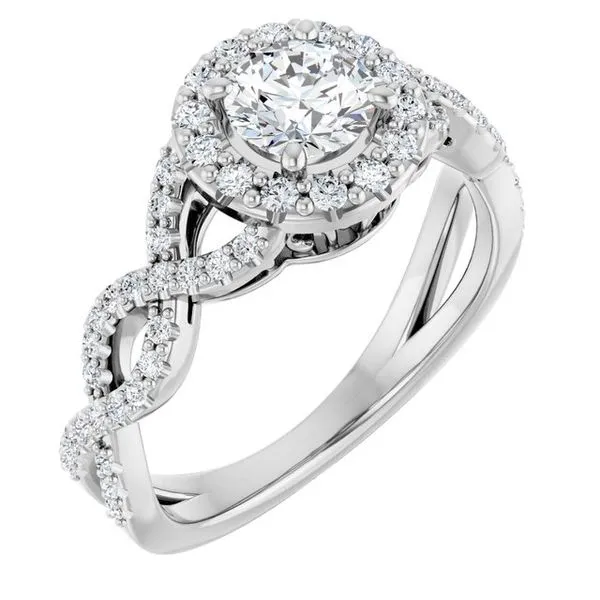 Infinity halo deals engagement ring