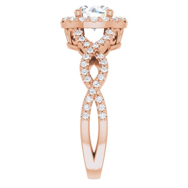 Infinity-Inspired Halo-Style Engagement Ring Image 4 Michael Szwed Jewelers Longmeadow, MA