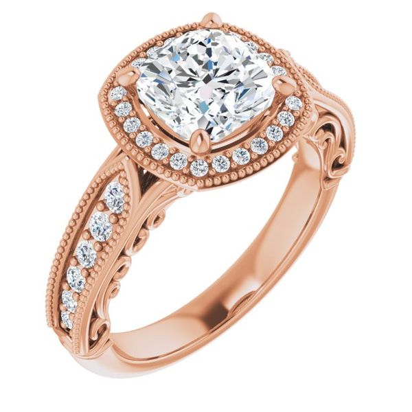 Vintage-Inspired Halo-Style Engagement Ring Michael Szwed Jewelers Longmeadow, MA