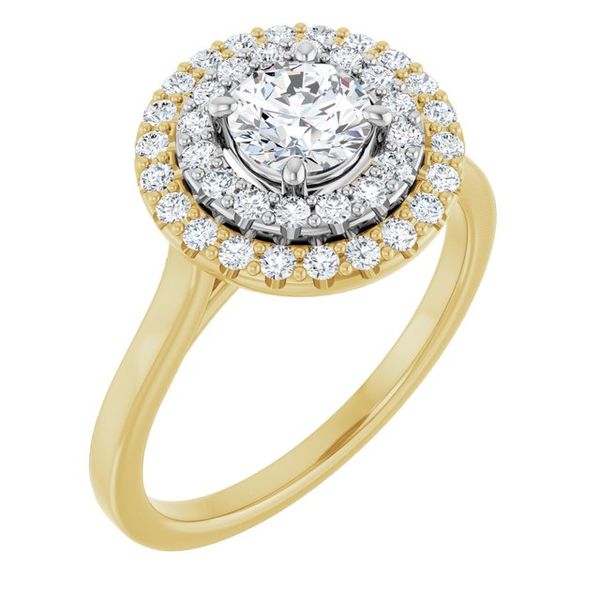 Double Halo-Style Engagement Ring Stuart Benjamin & Co. Jewelry Designs San Diego, CA