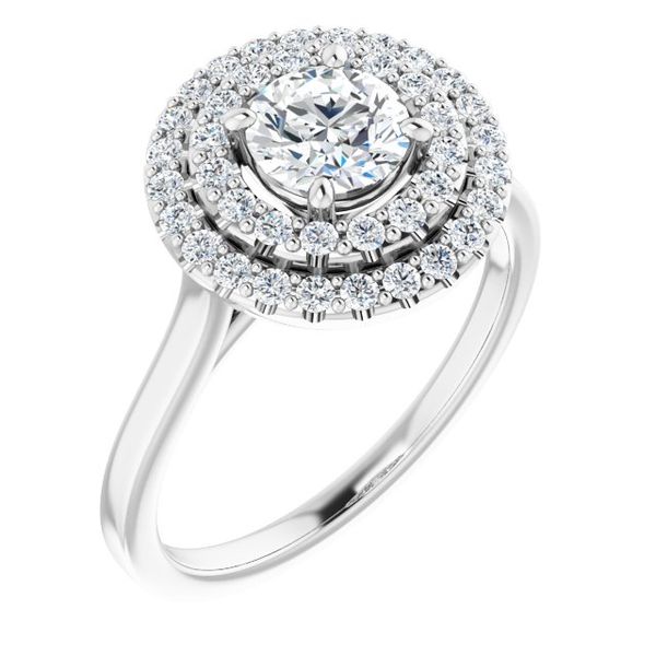 Double Halo-Style Engagement Ring Vulcan's Forge LLC Kansas City, MO