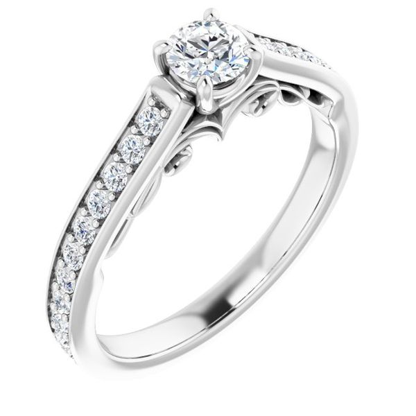 Accented Engagement Ring Goldstein's Jewelers Mobile, AL