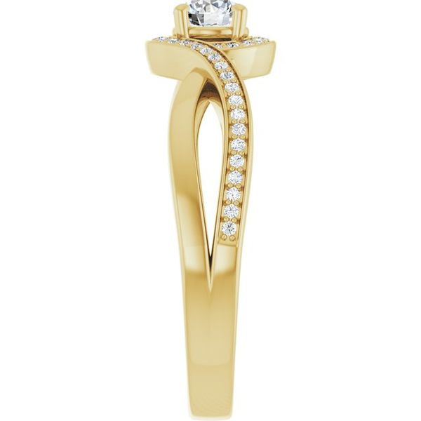 Bypass Halo-Style Engagement Ring Image 4 Von's Jewelry, Inc. Lima, OH