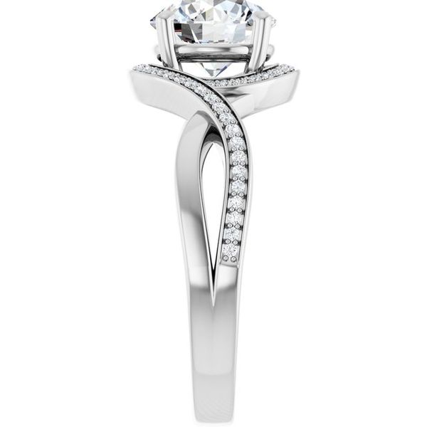 Bypass Halo-Style Engagement Ring Image 4 Goldstein's Jewelers Mobile, AL