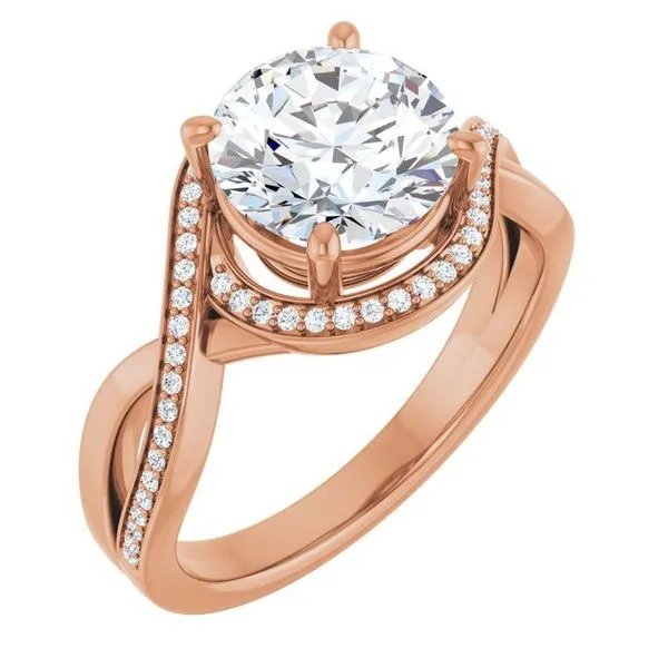 Ever Ever Halo-Style Bypass Engagement Ring - Main Image