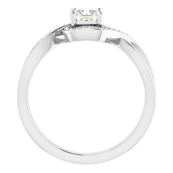Bypass Halo-Style Engagement Ring Image 2 Goldstein's Jewelers Mobile, AL