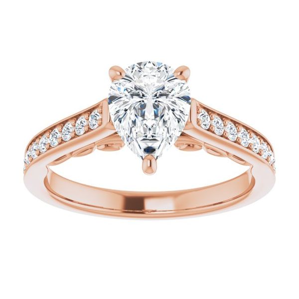 Accented Engagement Ring Image 3 Goldstein's Jewelers Mobile, AL