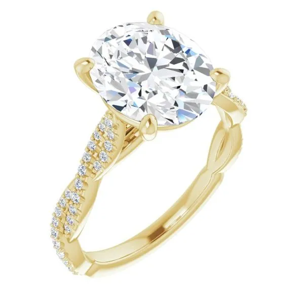 Accented Infinity-Inspired Engagement Ring