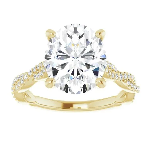 Accented Infinity-Inspired Engagement Ring