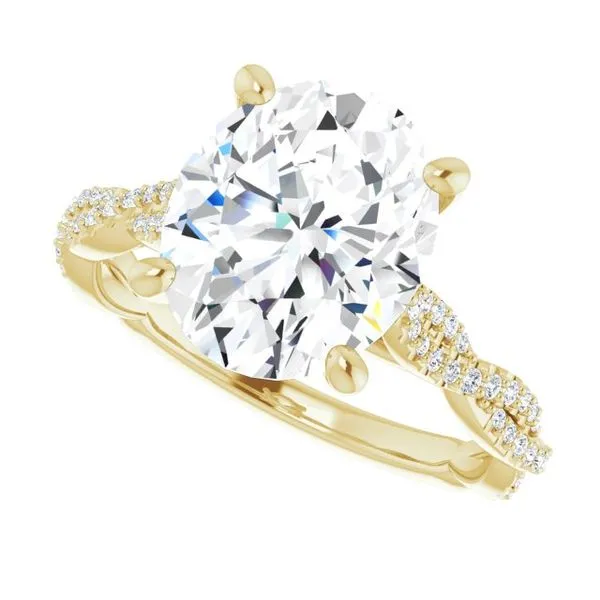Accented Infinity-Inspired Engagement Ring