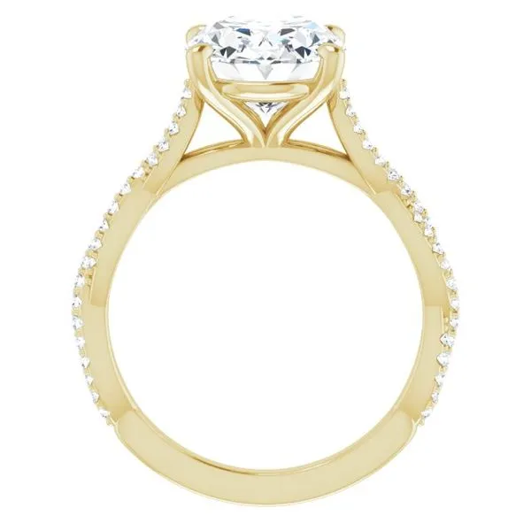 Accented Infinity-Inspired Engagement Ring