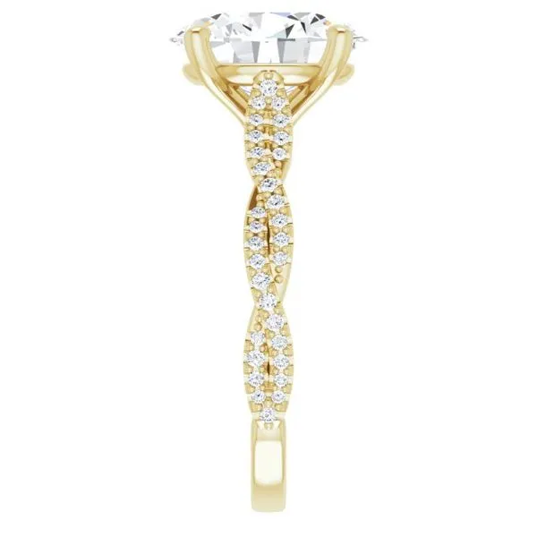 Accented Infinity-Inspired Engagement Ring