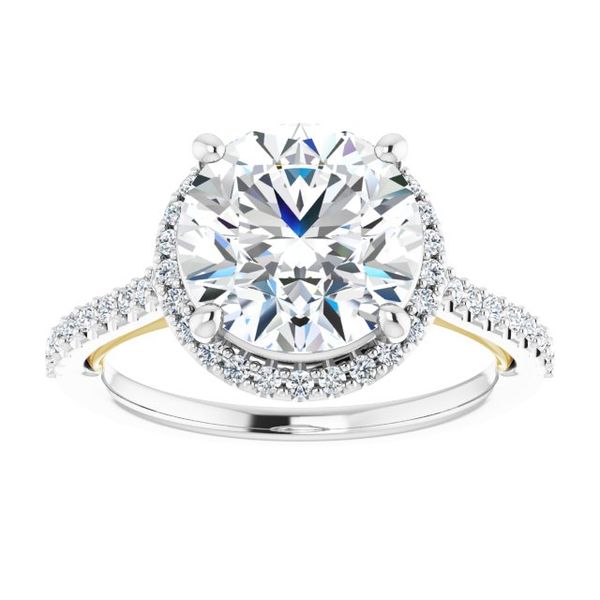 Halo-Style Engagement Ring Image 3 Perry's Emporium Wilmington, NC