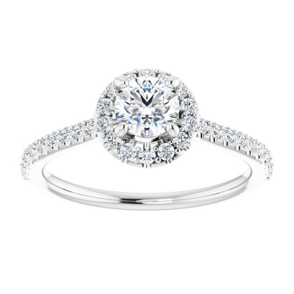 Halo-Style Engagement Ring Image 3 Jambs Jewelry Raymond, NH