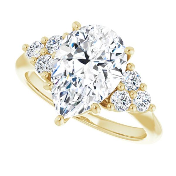 Accented Engagement Ring Image 5 Goldstein's Jewelers Mobile, AL