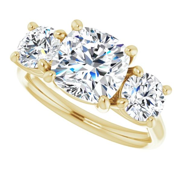 Three-Stone Engagement Ring Image 5 Blue Water Jewelers Saint Augustine, FL