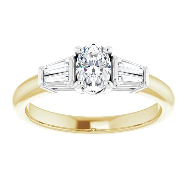 Baguette Accented Engagement Ring Image 3 James Douglas Jewelers LLC Monroeville, PA