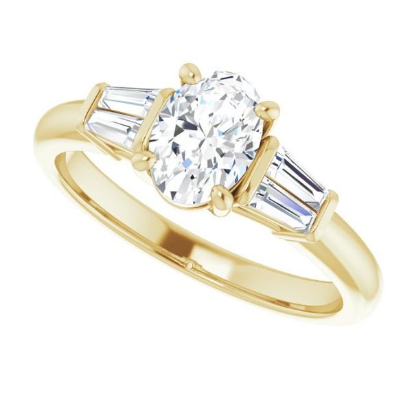 Baguette Accented Engagement Ring Image 5 James Douglas Jewelers LLC Monroeville, PA