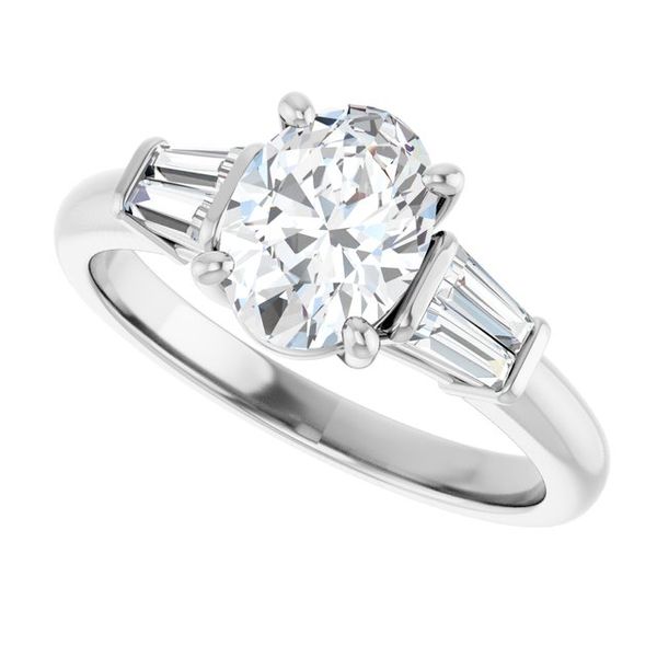 Baguette Accented Engagement Ring Image 5 James Douglas Jewelers LLC Monroeville, PA