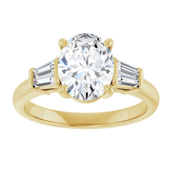 Baguette Accented Engagement Ring Image 3 James Douglas Jewelers LLC Monroeville, PA