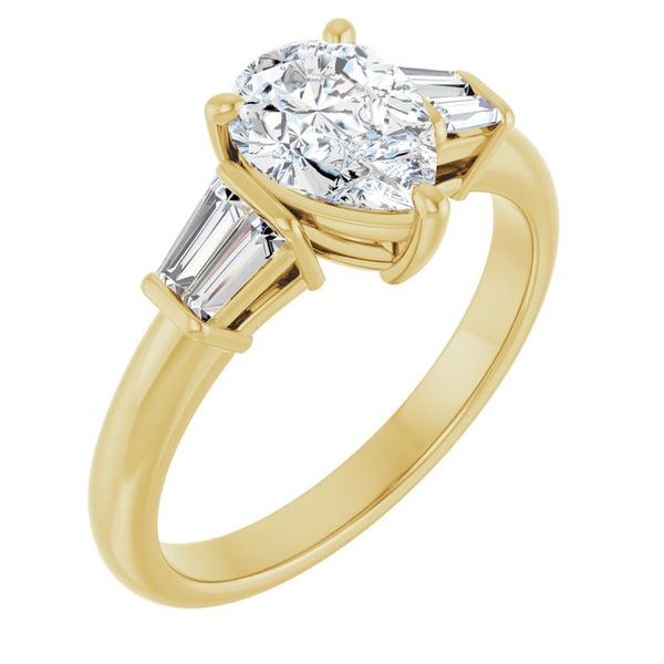 Baguette Accented Engagement Ring Oak Valley Jewelers Oakdale, CA
