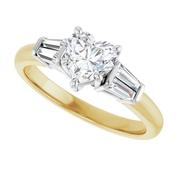 Baguette Accented Engagement Ring Image 5 Z's Fine Jewelry Peoria, AZ