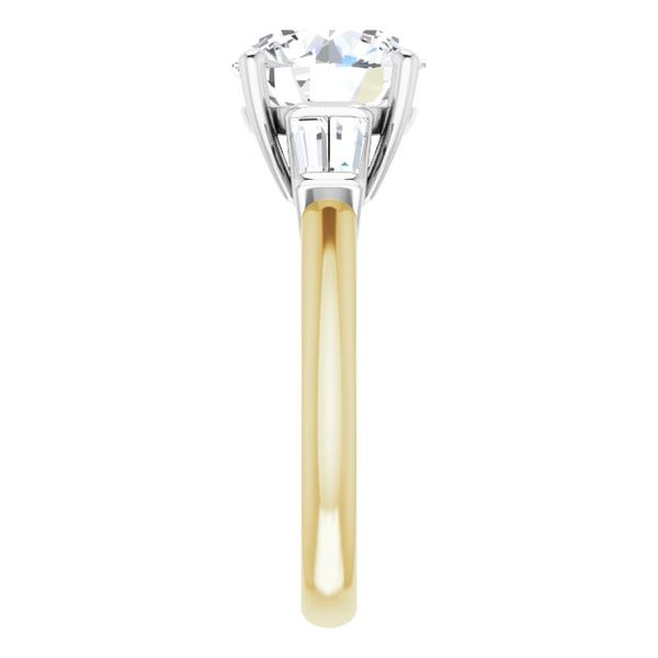 Baguette Accented Engagement Ring Image 4 Oak Valley Jewelers Oakdale, CA