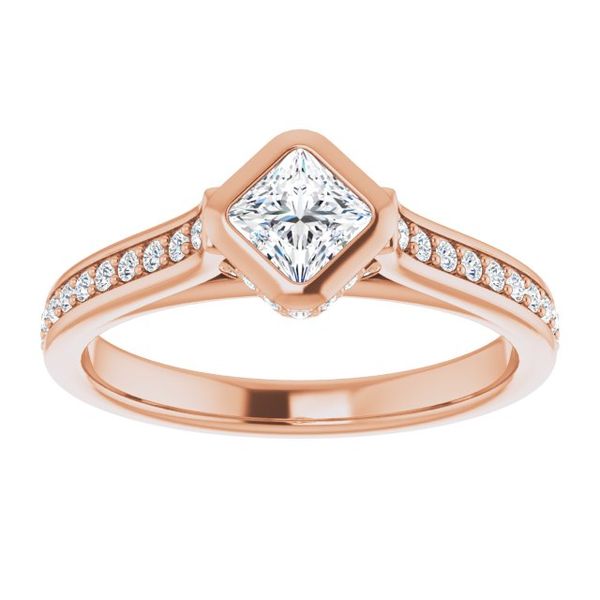 Bezel-Set Engagement Ring Image 3 Oak Valley Jewelers Oakdale, CA