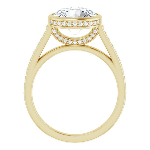 Bezel-Set Engagement Ring Image 2 The Jewelry Source El Segundo, CA