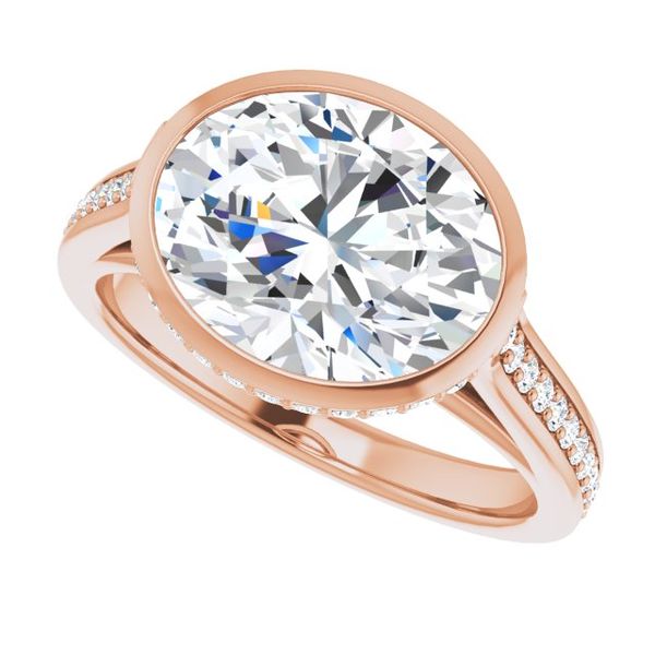Bezel-Set Engagement Ring Image 5 The Jewelry Source El Segundo, CA