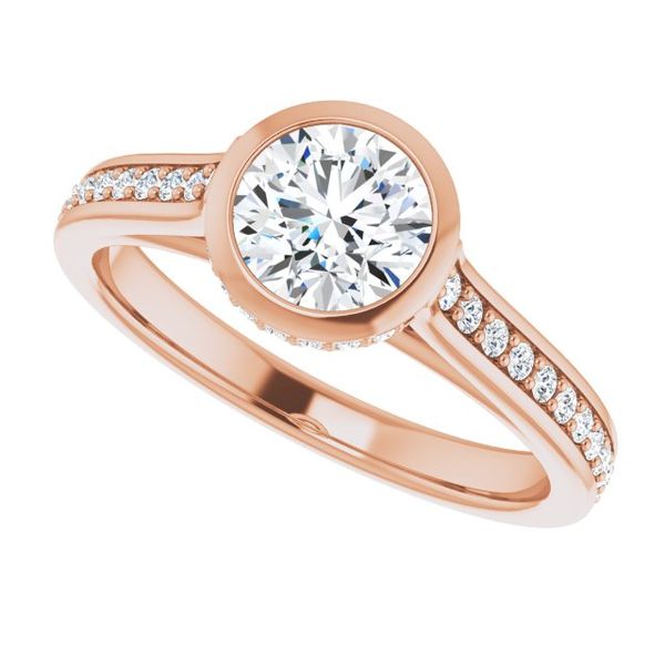 Bezel-Set Engagement Ring Image 5 Michael Szwed Jewelers Longmeadow, MA