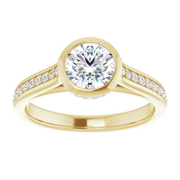 Bezel-Set Engagement Ring Image 3 Michael Szwed Jewelers Longmeadow, MA