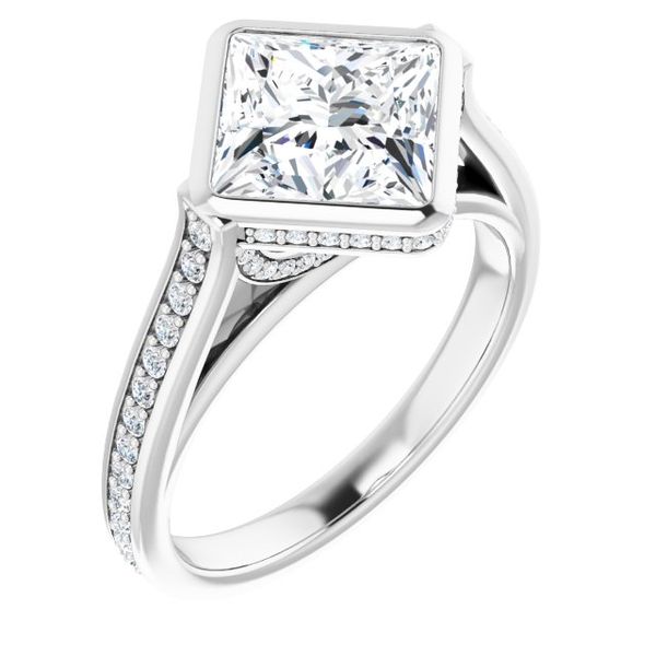 Bezel-Set Engagement Ring Michael Szwed Jewelers Longmeadow, MA