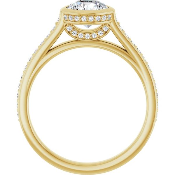 Bezel-Set Engagement Ring Image 2 Michael Szwed Jewelers Longmeadow, MA