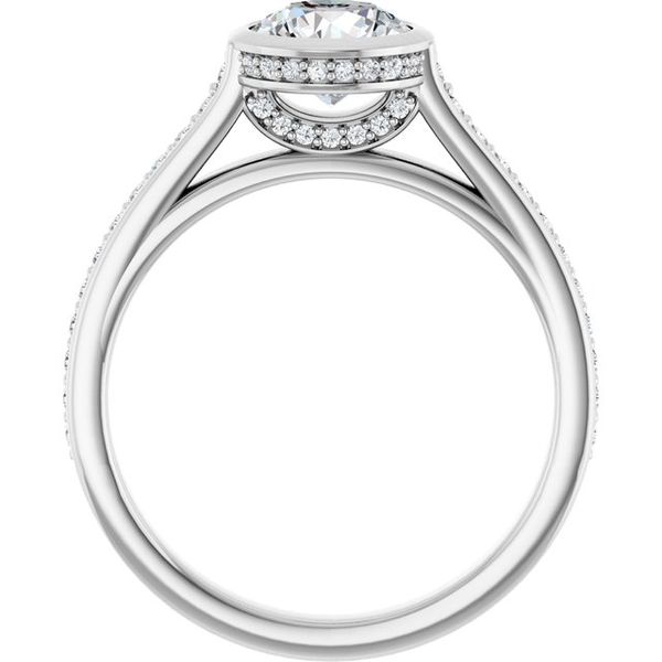 Bezel-Set Engagement Ring Image 2 Michael Szwed Jewelers Longmeadow, MA