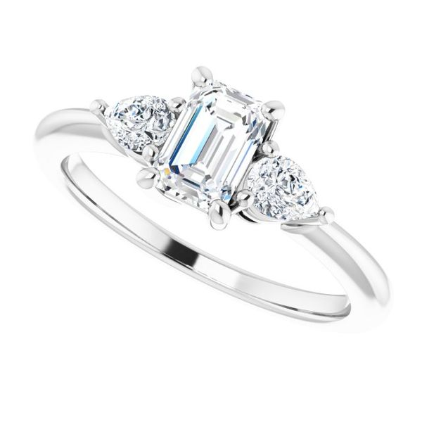 Emerald Cut Diamond Trilogy - Engagement Rings | Diamant Dublin