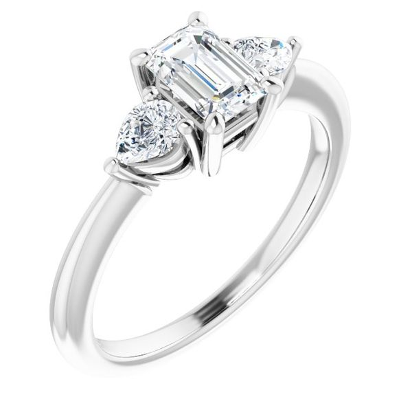 Ladies Trilogy Diamond Engagement Ring, Platinum Claw Set Design, Emerald  Cut Diamond 1.00ct, VS2 Clarity, Trapezium Cut Diamond Side Stones 0.43ct  (2), F Colour, VS Clarity Minimum - Blair and Sheridan
