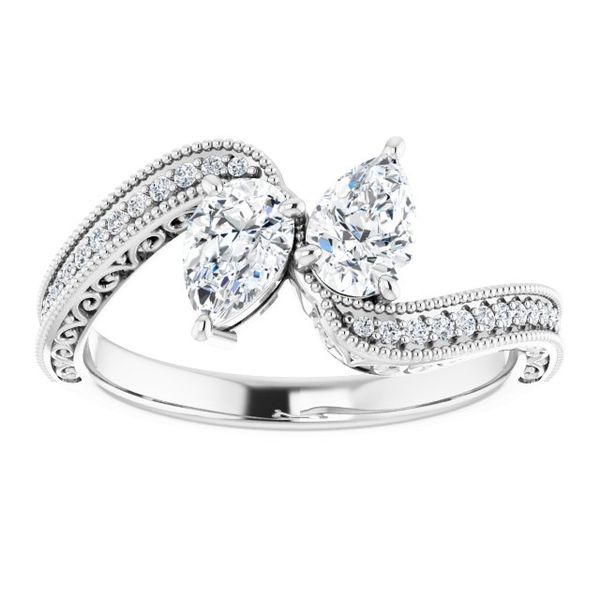 Two-Stone Engagement Ring Image 3 Robison Jewelry Co. Fernandina Beach, FL