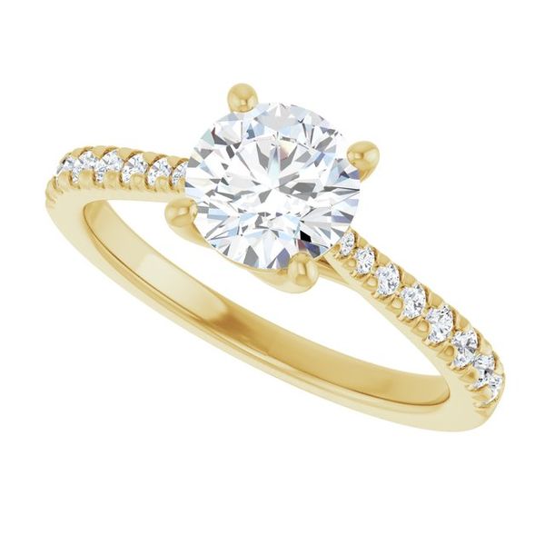 French-Set Engagement Ring Image 5 Jambs Jewelry Raymond, NH