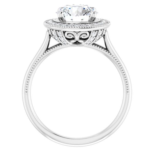 Halo-Style Engagement Ring Image 2 Perry's Emporium Wilmington, NC