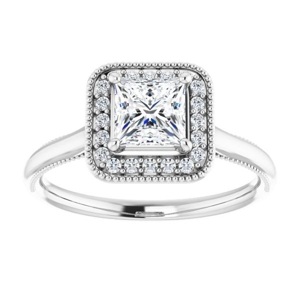 Halo-Style Engagement Ring Image 3 MurDuff's, Inc. Florence, MA