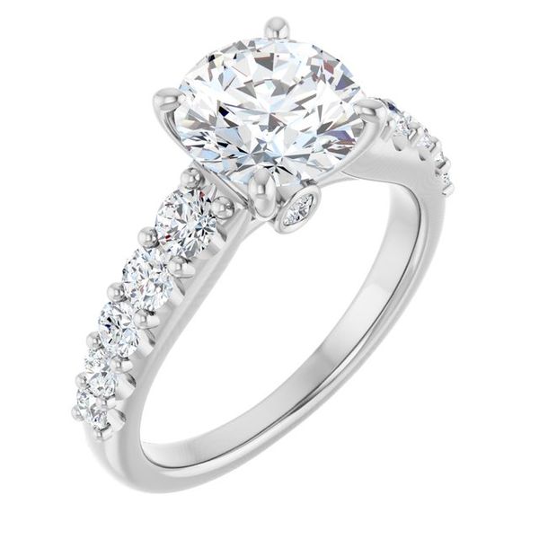 Accented Engagement Ring Peran & Scannell Jewelers Houston, TX