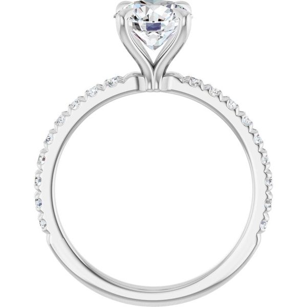 French-Set Engagement Ring Image 2 Peran & Scannell Jewelers Houston, TX