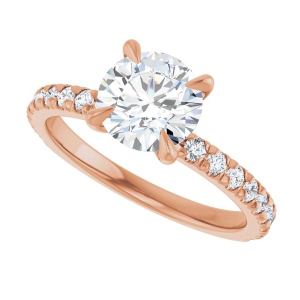 French-Set Engagement Ring Image 5 Peran & Scannell Jewelers Houston, TX