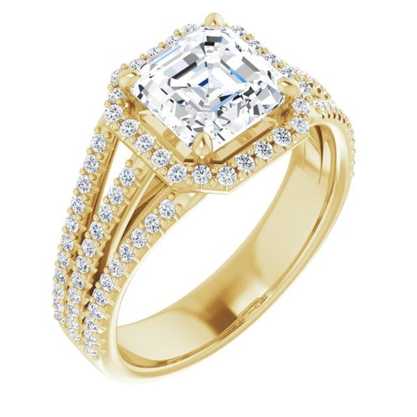 Halo-Style Engagement Ring J. West Jewelers Round Rock, TX