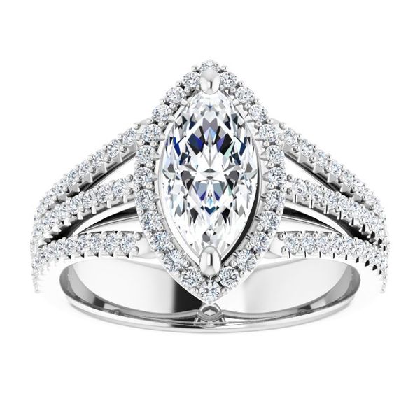Halo-Style Engagement Ring Image 3 Leitzel's Jewelry Myerstown, PA