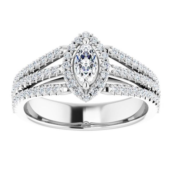 Halo-Style Engagement Ring Image 3 House of Silva Wooster, OH